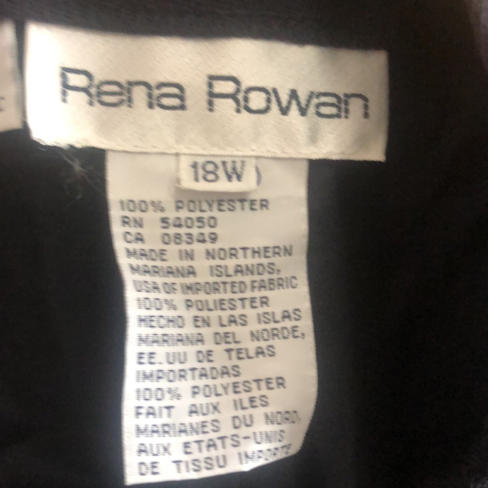 Rena Rowan 18w black pants. Wide leg stretch waist - Picture 5 of 5